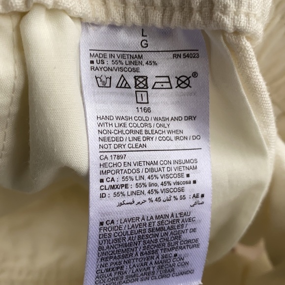 Old Navy linen blend tassel tie front shorts, Sz L - Picture 4 of 4